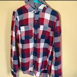 Hollister Botton down with hood